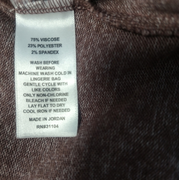 Brown Soft Flutter Top / Size 2X - Picture 6 of 6